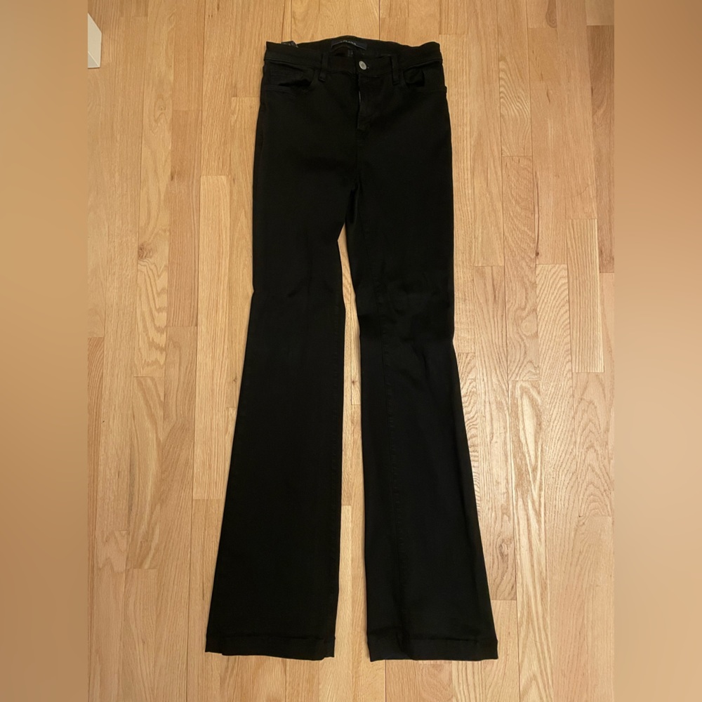 J Brand Black Dasha High Rise Flare Jean